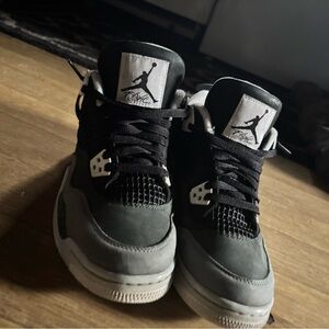 Black and Gray Jordan 4s (Fear)